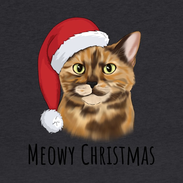 Tortie Santa Cat by caitlinshea24